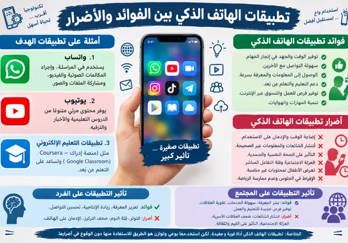 تطبيقات الهاتف الذكي بين الفوائد والأضرار