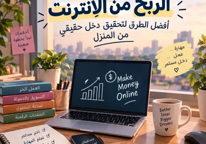 الربح من الإنترنت: أفضل الطرق لتحقيق دخل حقيقي من المنزل
