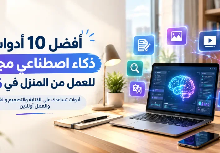 أفضل 10 أدوات ذكاء اصطناعي مجانية للعمل من المنزل في 2026