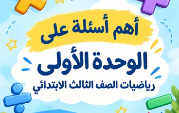أسئلة علي الوحدة الاولي للصف الثالث الابتدائى 