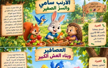 🌟 قصص أطفال عن الصدق والتعاون: حكايتان جديدتان وهادفـتان