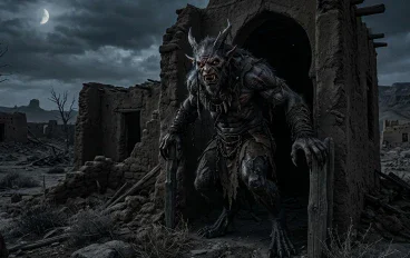 👹 الغول — كائن مخيف يعيش في الأماكن البعيدة والمهجورة.