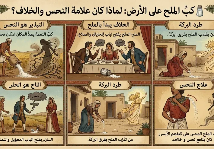 🧂 كبّ الملح على الأرض.. ليه الناس زمان اعتبروه علامة على النحس والخلاف؟