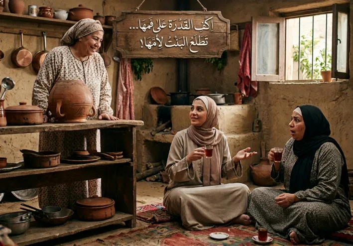 اكفى القدرة على فمها تطلع البنت لأمها