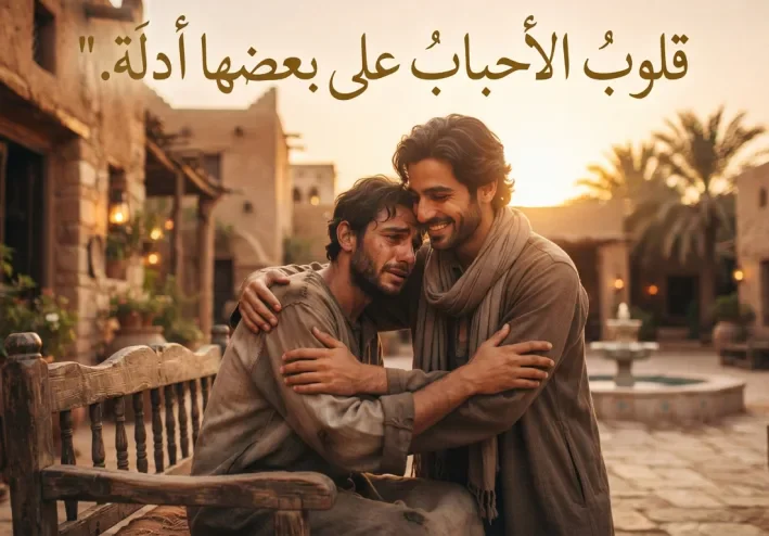 قلوب الأحباب على بعضها أدلة