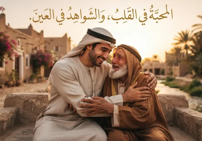 المحبه فى القلب والشواهد فى العين
