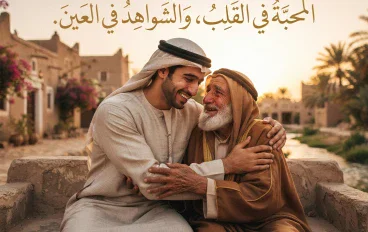 المحبه فى القلب والشواهد فى العين  