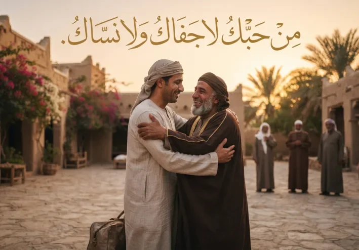 من حبك لا جفاك ولا نساك