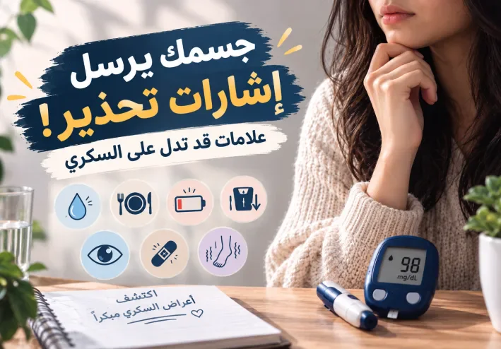 👉 جسمك يرسل إشارات تحذير! علامات قد تدل على السكري.