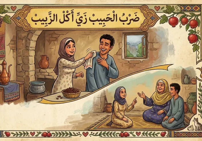 ضَرْبْ الحَبِيبْ زَيّْ أكْلْ الزَّبِيبْ