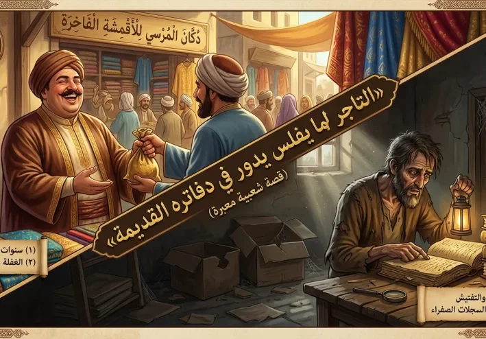التاجر لما يفلس يدور في دفاتره القديمة