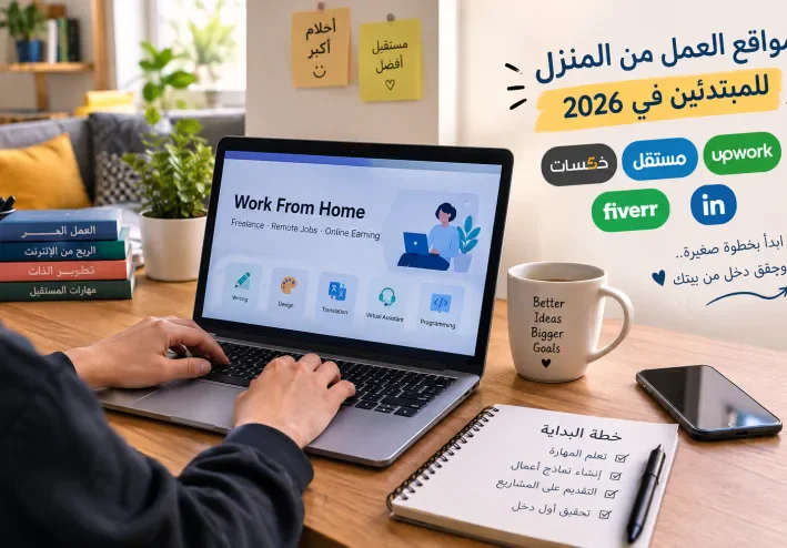 أفضل مواقع العمل من المنزل للمبتدئين في 2026