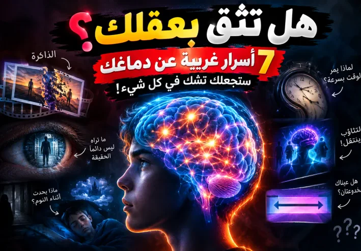 هل تثق بعقلك؟ 7 أسرار غريبة عن دماغك ستجعلك تشك في كل شيء! 🧠😱