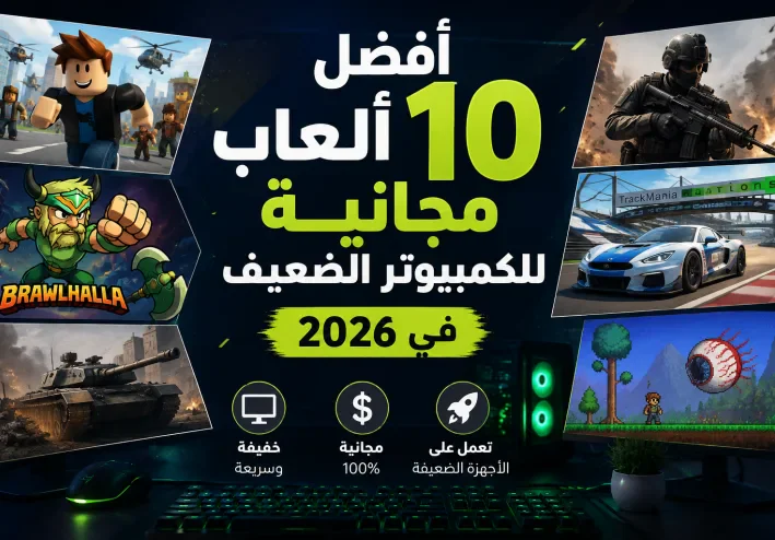 أفضل 10 ألعاب مجانية للكمبيوتر الضعيف في 2026