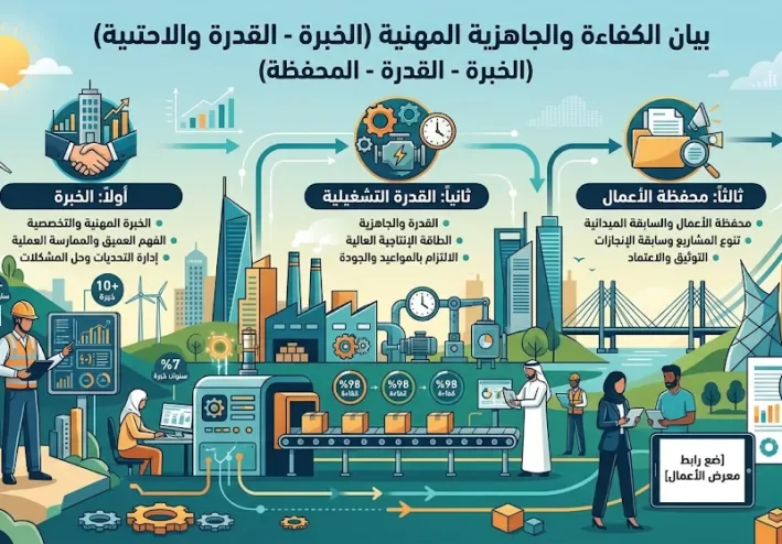 ملف الخبرة والقدرة التشغيلية وسابقة الأعمال
