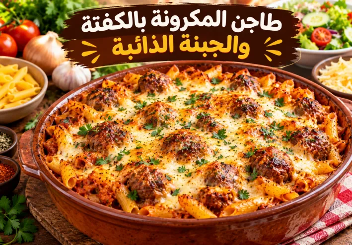🍝 طاجن المكرونة بالكفتة والجبنة الذائبة.. سر الوجبة التي ستجعل الجميع يطلبون المزيد!