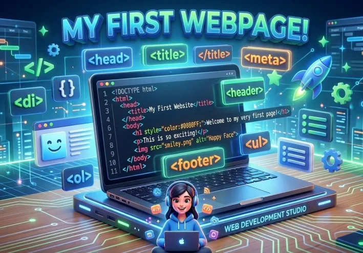 تعلم HTML للمبتدئين (الجزء الثاني): كيف تنشئ اول صفحة لك؟