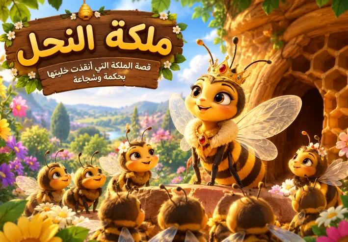 🐝 ملكة النحل.. قصة الملكة التي أنقذت خليتها بحكمة وشجاعة