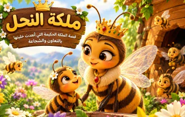 🐝 ملكة النحل.. قصة الملكة الحكيمة التي أنقذت خليتها بالتعاون والشجاعة