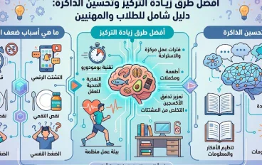 أفضل طرق زيادة التركيز وتحسين الذاكرة: دليل شامل للطلاب والمهنيين