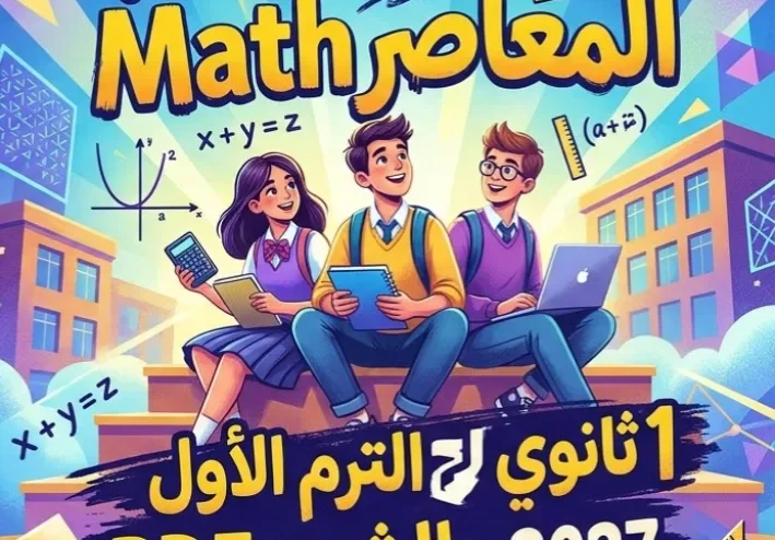 📥 تحميل كتاب المعاصر Math جزء الشرح للصف الأول الثانوي لغات الترم الأول 2027 PDF