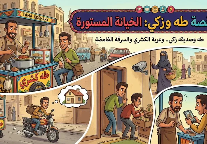 عربة الكشري والسرقه الغامضه