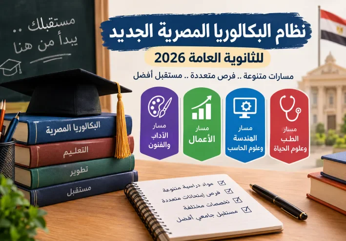 نظام البكالوريا المصرية الجديد 2026.. تعرف على المواد والمسارات ونظام الامتحانات