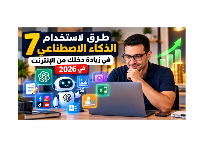 7 طرق لاستخدام الذكاء الاصطناعي في زيادة دخلك من الإنترنت في 2026
