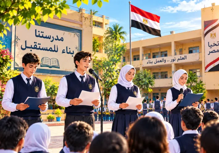 إذاعه مدرسيه عن الثقافه و المعلومات لجميع طلاب إبتدائي و إعدادي و ثانوي بجميع الفقرات