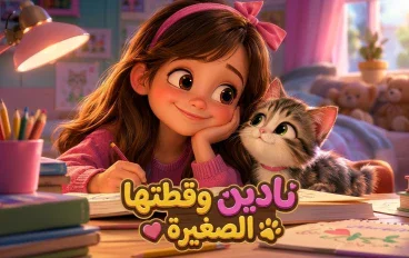 نادين وقطتها الصغيره