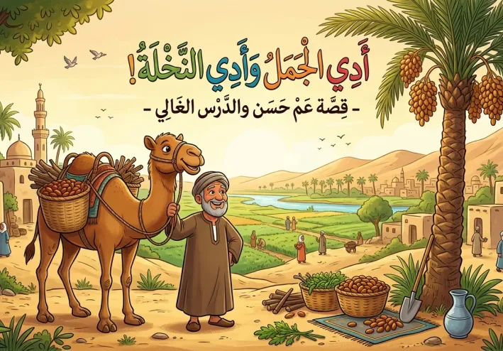 قصة أدي الجمل وأدي النخلة