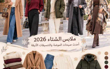 تنسيقات ملابس الشتاء 2026 للمحجبات وغير المحجبات | إطلالات أنيقة