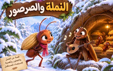 🐜 النملة والصرصور.. حكاية نونا وزقزوق ودرس الاستعداد للشتاء