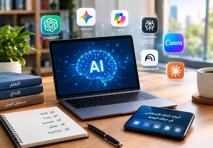 أفضل 7 أدوات ذكاء اصطناعي مجانية في 2026: دليلك للاستخدام اليومي