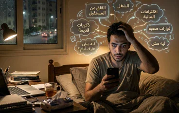 لي بنفكر كتير قبل وقت النوم؟ 