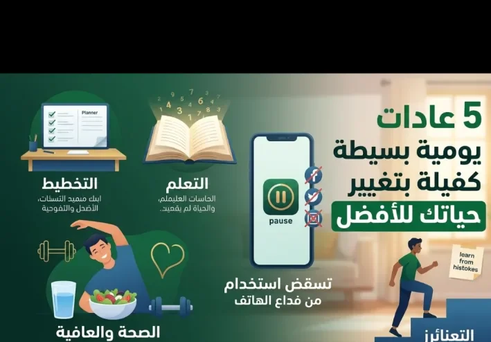 5 عادات يومية بسيطة ممكن تغيّر حياتك للأفضل