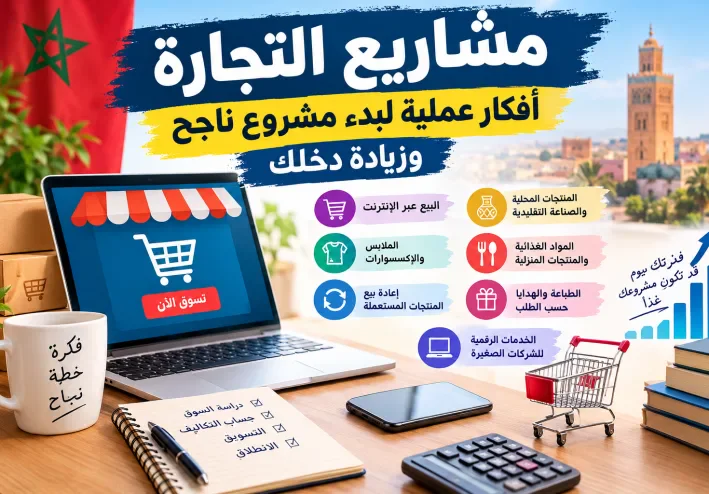 مشاريع التجارة: 7 أفكار عملية لبدء مشروع ناجح وزيادة دخلك