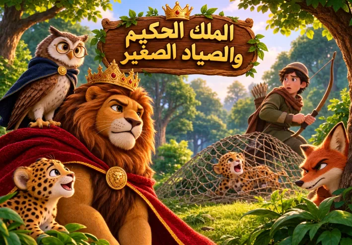 الملك الحكيم والصياد الصغير