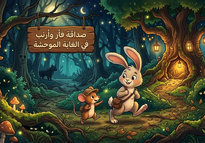 صداقة فأر وارنب فى الغابه