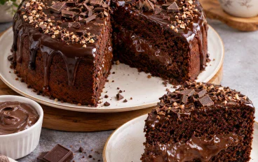  كيكة الشوكولاتة الترند بحشوة غنية تذوب في الفم 😍 | أسهل طريقة لعمل كيكة الشوكولاتة في البيت