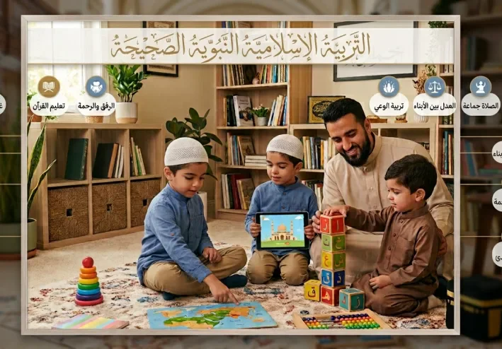 تربية الأبناء في الإسلام: 10 أساليب نبوية لتنشئة طفل صالح بالأخلاق والحب والرحمة