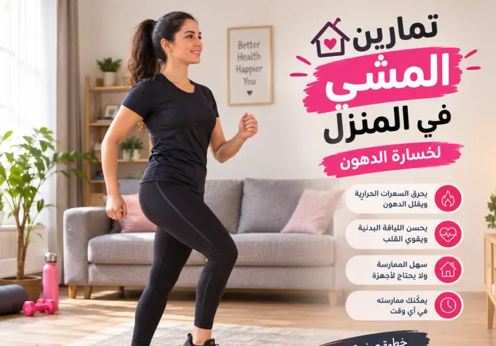 تمارين المشي داخل المنزل لنزول الوزن: احرق الدهون من غير جيم وفي أي وقت!
