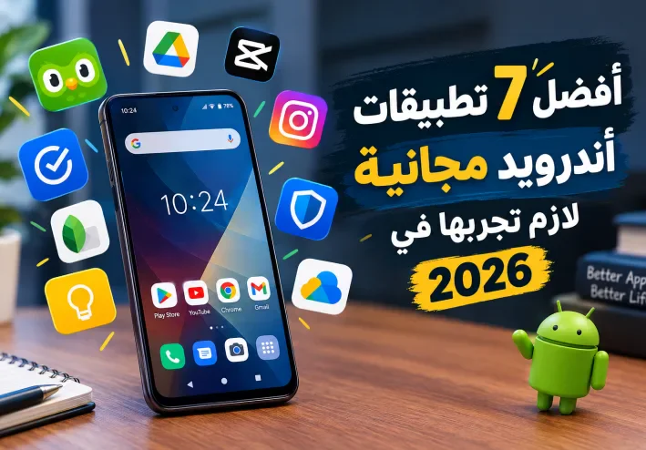 أفضل 7 تطبيقات أندرويد مجانية لازم تجربها في 2026