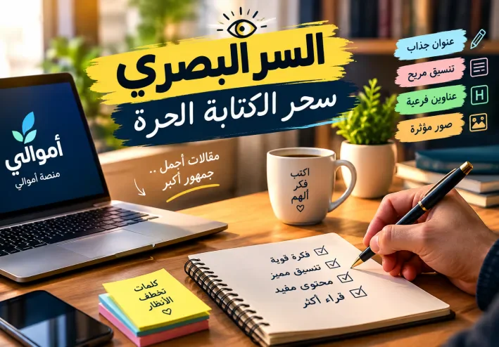السر البصري في الكتابة الحرة: حيلة ذكية تجذب القراء وتزيد جاذبية مقالاتك على أموالي