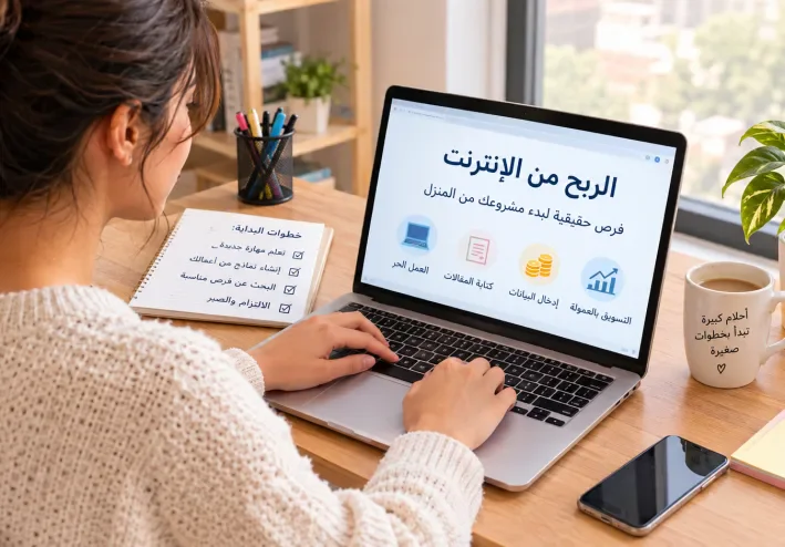الربح من الإنترنت للمبتدئين: أفضل طرق العمل من المنزل وتحقيق دخل إضافي