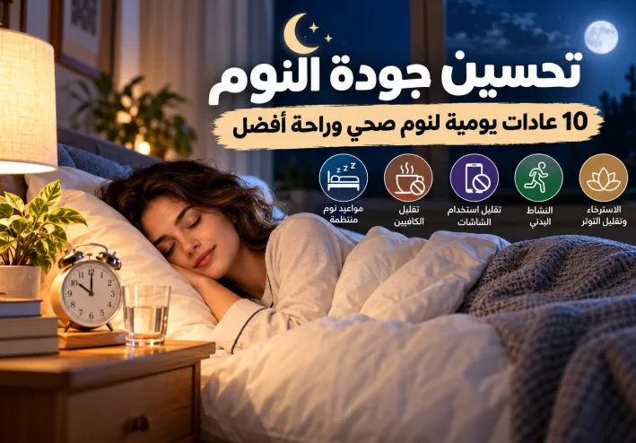 تحسين جودة النوم: عشر عادات يومية لنوم صحي وراحة أفضل.