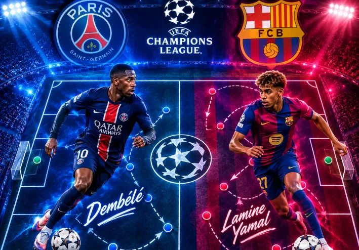 مباراة باريس سان جيرمان وبرشلونة اليوم.. قمة نارية في دوري أبطال أوروبا 2026 وموعد المواجهة وأبرز الغيابات
