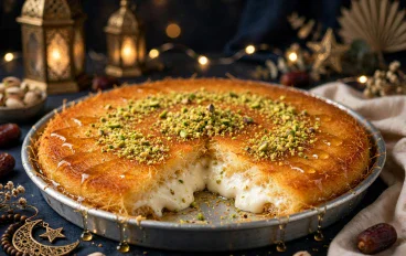طريقة عمل الكنافة النابلسية الناعمة بالقشطة والجبنة المطاطة