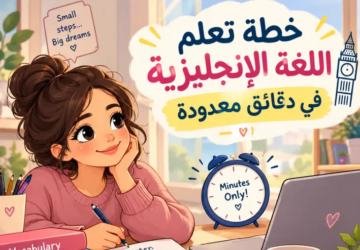 هل يمكنني تَعلُّم اللغة الإنجليزية في دقائق معدودة يومياً ؟