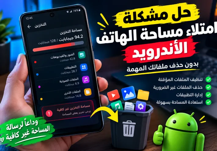 كيفية حل مشكلة امتلاء مساحة الهاتف الأندرويد بدون حذف الملفات المهمة؟!..